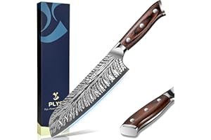 Plys Couteau Santoku Couteaux Cuisine Japonais: 17.6cm Professionnel Acier Inoxydable Couteau Legume Cadeaux pour Papa Et Maman