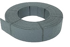 Wacredo Planche flexible de qualité supérieure - Gris - Bordure en plastique recyclé - 25 m x 14 cm x 0,7 cm