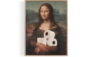 OHBIMBA Poster Da Parete Stampe Quadri Umoristici Decorazione Bagno Quadro Divertente Stile Rinascimentale Idea Regalo Originale Toilette WC Simpatico Casa Parete Interni (Senza cornice - 21x30cm)