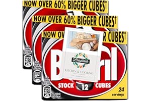 Beef Stock Bundle with Bovril Beef Cubes Pack of 3 (12 X 10g) + Brightdale Kitchen Booklet
