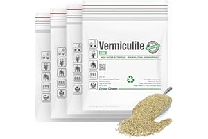 Grow Chem Vermiculite FINE 20L(4x5L Resealable Bags) Fine Grade Growing Medium & Root Growth Booster for Indoor & Outdoor Seeds & Plants