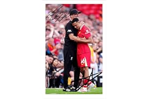 RJR PRINTS Jurgen Klopp & Trent Alexander - Arnold - Liverpool Signed 6X4 Inch Photo With A Print Pre Printed For The Signature Football Autograph Gift