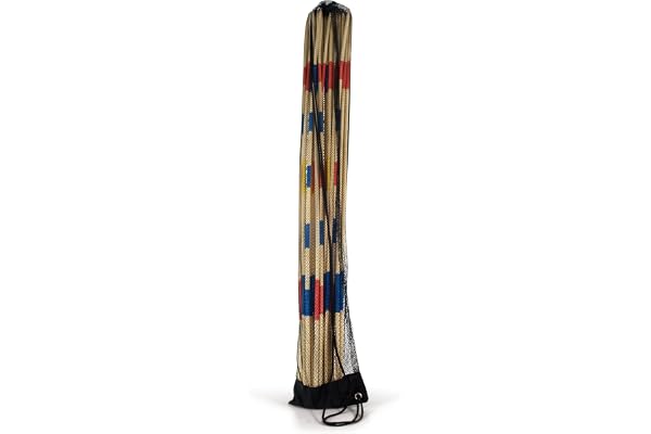 JEUJURA - Mikado Géant en Bois 1 Mètre - Jeu d’Adresse, Concentration et Dextérité - Housse de Transport Incluse - Pour Toute la Famille - Fabriqué en France - À partir de 3 Ans - 64255
