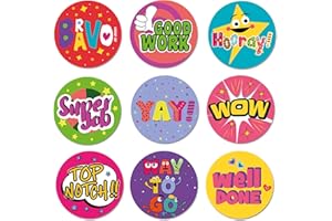 Sweetzer & Orange Reward Stickers for Kids. 1008 Stickers for Teachers in 9 Designs. 1 Inch School Stickers on Sheets. Teacher Supplies for Classroom, Motivational Stickers, Potty Training Stickers