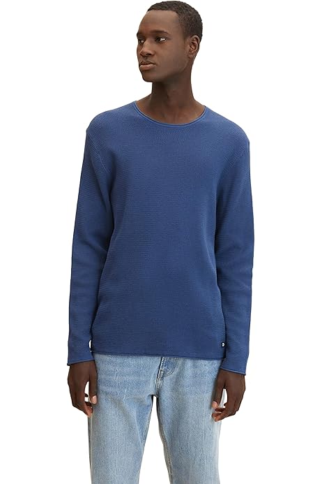 Maglione Uomo Tom Tailor - Lana Screziata, Collo Tondo, Vestibilità Regular (Taglie S-3XL) - 6