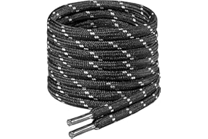 7STROBBS 2 Pares Cordones Redondos para Botas y Zapatos de Montaña，Resistentes cordones para Zapatos de Montaña y Trabajo