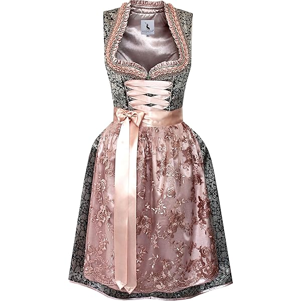 Dirndl Kleid Damen 3-teilig - Elegantes Trachten-Outfit Für Oktoberfest Und Feste
