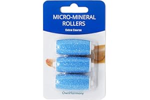 Extra Stark Nachfüller Ersatzrollen für Own Harmony Elektrischer Hornhautentferner CR900: Fußpflege für Weiche Füße, Beste Pediküre-Feile Werkzeuge- 3er Pack Nachfüllrollen (Extra Grob, Blau)