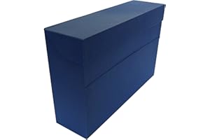Elba 100580261 - Caja de transferencia de cartón forrado con tela, 10 cm, color azul