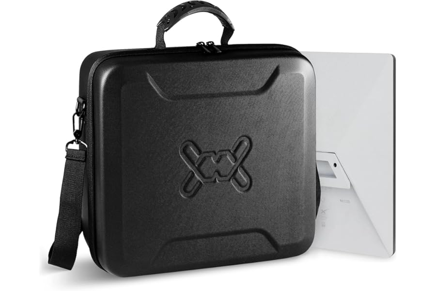 Mwin Starlink Mini Case - Starlink Mini Accessories Lightweight Travel Carrying Case, Splash-Resistant & Shockproof EVA Protective Cover with Shoulder Strap, Portable Hard Bag for Camping, Black