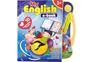 UT ABC Sound Books Interactive Electronic Learning Books for Toddlers 3+ Years, with Alphabet, Numbers, Animals, Music,Games, Drawing Board, Spelling & Quiz, screen-free learning Gift for Kids - Blue