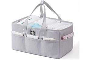 SUNVENO Panier à couches pour bébé Grand organisateur de rangement pour bébé Panier à couches portable pour table a langer bebe panier rangement bébé panier rangement lange