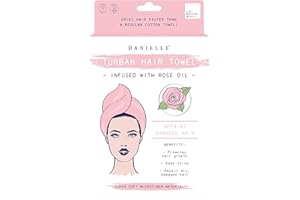 DC DANIELLE Danielle Creations Rose Oil Infused Pink Super Soft Turban Hair Towel