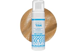 Skinny Tan Gradual Tanning Mousse – Medium Self Tan Mousse for a Natural Glow – Lightweight Easy to Apply Streak-Free, Even Finish 150 ml