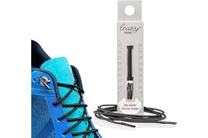 leazy Round Runde Elastische Schnürsenkel zum Einhaken - Gummi Schuhbänder Ohne Binden - Perfekter Sitz und Stabiler Halt für den Sport- und Freizeitbereich