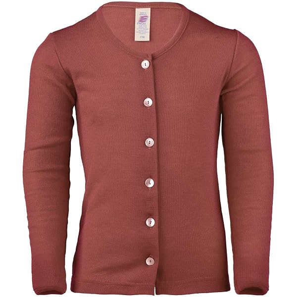Engel Kinder Strickjacke – Aus 70% KbT Wolle & 30% Seide, Mit Holzknöpfen