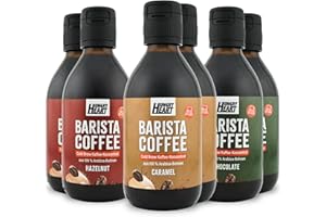 ‎HUNGRY HEART Hungry Heart – 6 x 250ml Mixed Coffee | Hazelnut, Caramel, Chocolate | Cold Brew Kaffee-Konzentrat | 100% Arabica Bohnen | 1500ml Geschmack & Natürliches Aroma | Barista-Kaffee Qualität | Try Now