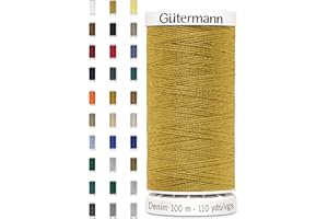 Nähmit Gütermann DENIM Fil à coudre en jean de qualité supérieure et indéchirable 100 m + carte couleur gratuite (A06-1310)