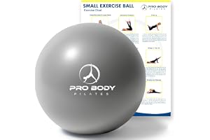ProBody Pilates Mini träningsboll - 23 cm böjboll för stabilitet, bar, Pilates, yoga, grundläggande träning och fysisk terapi