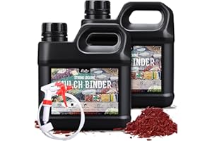 LIMINO Mulchkleber - 2L Kieskleber Binder mit Applikator zum Verkleben von Steinen, Landschaftsbau, Garten - Ungiftig Gebrauchsfertig Mulch Kleber Glue für Kies, Steine, Blätter, Rinde, Gartenwegen