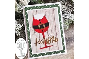 YEYERT Christmas Wine Glass Metal Die Cuts,Christmas Snata Cup Cutting Dies Cut Stencils DIY Scrapbooking Photo Decorative Embossing Paper Dies for Scrapbooking Card Making