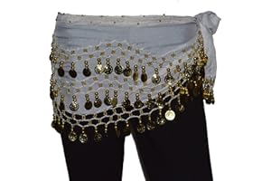 Tanzbekleidung & Accessories Bauchtanz Chiffon Hüfttuch Münzgürtel Bauchtanzgürtel Belly Dance Karneval