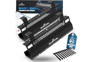 GELSENWERK Goulotte de bureau sans perçage - Gestion des câbles bureau pour une gestion propre des câbles - Goulotte en métal - Noir - 2 types de montage