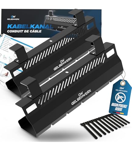 Setup Gaming Accessoire Yamlten Goulotte De Câble De Bureau Sans Perçage, Longueur Rétractable Kit De Cable Management