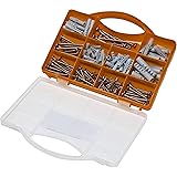 Brackit 206 Piece Drywall Plugs & Anchors Set – Heavy Duty Chipboard Screws Assortment Kit inc. Countersunk Pozi Drive Head W
