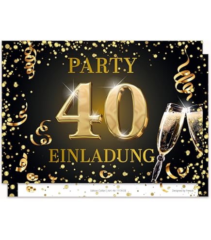 Einladung 40. Geburtstag "Best Age