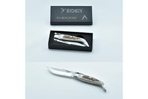 EIDER Navajas de Albacete, Navaja de Albacete,Navaja albacete,Navaja,Cuchillo plegable,Navajas de bolsillo,Navajas pequeñas,Navajas artesanas hechas a mano,Navaja asta de ciervo,Navaja española,(CIERVO)
