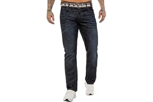 989Zé ENZO Mens Straight Leg Jeans Regular Fit Denim Trouser Pants UK