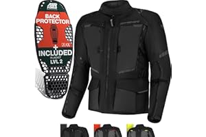 SHIMA HERO 2.0 kurtka motocyklowa dla mężczyzn, całoroczna przygoda, Cordura, męska kurtka turystyczna z wodoodporną membraną, warstwą grzewczą, ochraniacze CE, regulacja szerokości (czarna, XL)