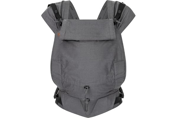 Hoppediz Porte-bébé Primeo dès la naissance (2.5-15 kg), Porte-bébé ventral et dorsal, Taille Réglable, 100% coton bio, Design Lanzarote
