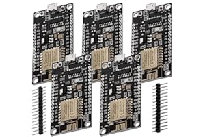 AZDelivery 5 x NodeMCU Lolin V3 Module ESP8266 ESP-12F Carte de Développement WiFi Version Non soudée Compatible avec Arduino y Compris Un eBook