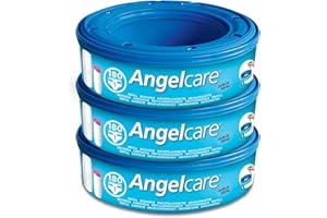 ANGELCARE Foppapedretti Ricarica Mangiapannolini per Maialino, (fino a 540 pannolini), trattiene cattivi odori con tecnologia brevettata EVOH a 7 strati (Azzurro) 3 unità (Confezione da 1)