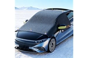 ‎MAXEE Maxee Frontscheibenabdeckung Winter, Verdickt Doppellagiges Oxford Windschutzscheibenabdeckung mit 10 Magnete(Magnetverstärkung), Türgriffe Abdecken, Scheibenabdeckung Abdeckung Auto Frontscheibe