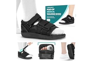 BraceAbility Buty pooperacyjne do złamanej stopy lub palców | Buty do chodzenia medycznego/chirurgicznego (duże - męskie)