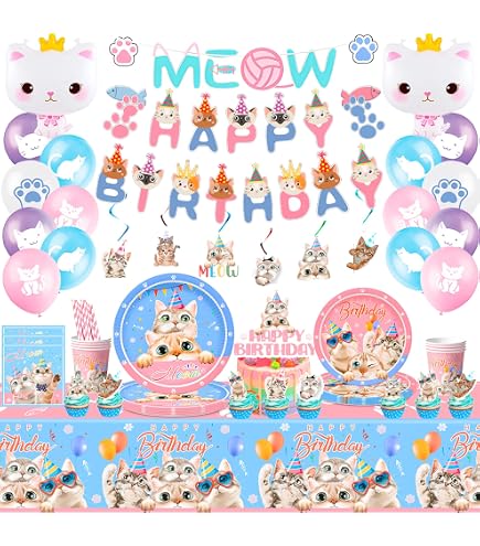 PHOGARY 18 Cadeauzakjes Met Kattenprint – Kraftpapier Met Handvat, 6 Ontwerpen, 15x8x21 Cm – Voor Verjaardag, Snoep En Huisdierfeest
