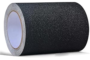 ONTWIE Nastro di Sicurezza Antiscivolo Autoadesivo Nastro da Segnalazione in Nero (15cm x 10m)