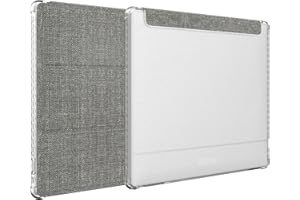 TUDIA SKN FLIP Zaprojektowany do etui Onyx Boox Go Color 7 (2024) - [Ulepszona technologia automatycznego budzenia/uśpienia] Odporna na wstrząsy przezroczysta trójskładana obudowa (Szary)