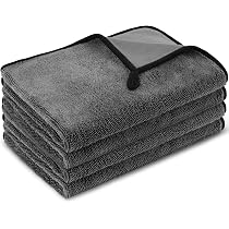 Chiffons Microfibre Voiture 3 Pièces - 60x40 Cm, Super Absorbants, Sans Peluches - Pour Vitres, Carrosserie, Moto, Maison