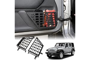 DXGTOZA Metall-Vordertür-Aufbewahrungstaschen, kompatibel mit Jeep Wrangler JK JKU 2/4 Vordertür-Seiteneinsatz, Organizer-Box, Edelstahl, verbesserte
