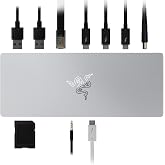 Razer Thunderbolt 4 Dock (Mercury) - Premium Hub with RGB lighting for Windows and Mac (10 ports in one, two 4Ks