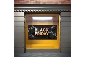 Oedim Vinilo Adhesivo Transparente en Efecto Espejo Rebajas Black Friday Fondo Negro | 100 x 50 cm | Vinilo Económico y Original | Vinilo fondeado de Blanco