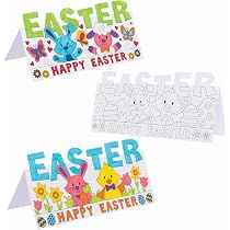 Set De 12 Decoraciones De Pascua Para Ventana – Manualidades Infantiles Baker Ross, Conejitos Y Pollitos Translúcidos