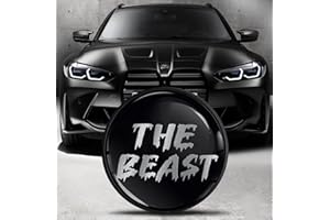 Biomar Labs Front Hood Trunk Tuning Badge 82 mm Compatible with BMW Emblem 51148132375 Silver Beast EO 26