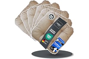 LILENO HOME Lot de 6 coussins de chaise taupe (38 x 38 x 8 cm) - Pour chaise de jardin, cuisine ou salle à manger - Confortables - Résistants aux UV - Pour l'intérieur et l'extérieur