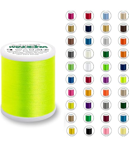 Madeira Rayon Stickgarn Nr. 40 – 200 M, Farbe #1070 Gelb/Grün – Für Näh- & Stickmaschinen