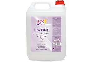 Gee-Wizz IPA 99,9 – Isopropanolo Alcol, Alcool Isopropilico Puro 5 L | Detergente Multiuso per Pulizia Elettronica, Casa e Ufficio, Stampa 3D | Prodotto Puro al 99,9% | Evaporazione Rapida